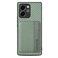 Coque Ultra Fine Silicone Souple Housse Etui avec Aimante Magnetique S04D pour Huawei Honor 80 SE 5G Vert