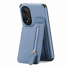 Coque Ultra Fine Silicone Souple Housse Etui avec Aimante Magnetique S04D pour Huawei Honor X7 Bleu