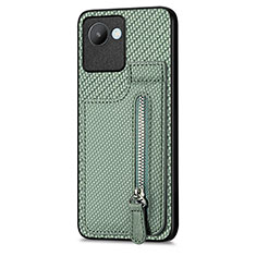 Coque Ultra Fine Silicone Souple Housse Etui avec Aimante Magnetique S04D pour Realme Narzo 50i Prime Vert