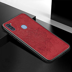Coque Ultra Fine Silicone Souple Housse Etui avec Aimante Magnetique S04D pour Samsung Galaxy A11 Rouge