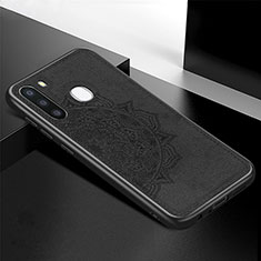 Coque Ultra Fine Silicone Souple Housse Etui avec Aimante Magnetique S04D pour Samsung Galaxy A21 European Noir