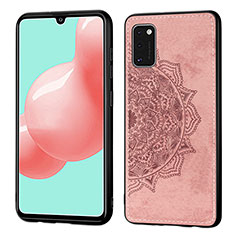 Coque Ultra Fine Silicone Souple Housse Etui avec Aimante Magnetique S04D pour Samsung Galaxy A41 Or Rose