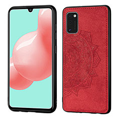 Coque Ultra Fine Silicone Souple Housse Etui avec Aimante Magnetique S04D pour Samsung Galaxy A41 Rouge