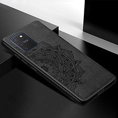Coque Ultra Fine Silicone Souple Housse Etui avec Aimante Magnetique S04D pour Samsung Galaxy A91 Noir