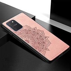 Coque Ultra Fine Silicone Souple Housse Etui avec Aimante Magnetique S04D pour Samsung Galaxy A91 Or Rose