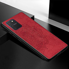 Coque Ultra Fine Silicone Souple Housse Etui avec Aimante Magnetique S04D pour Samsung Galaxy A91 Rouge