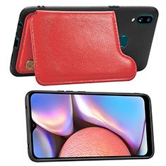 Coque Ultra Fine Silicone Souple Housse Etui avec Aimante Magnetique S04D pour Samsung Galaxy M01s Rouge