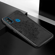 Coque Ultra Fine Silicone Souple Housse Etui avec Aimante Magnetique S04D pour Samsung Galaxy M21 Noir