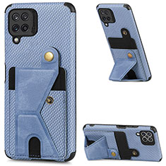 Coque Ultra Fine Silicone Souple Housse Etui avec Aimante Magnetique S04D pour Samsung Galaxy M32 4G Bleu