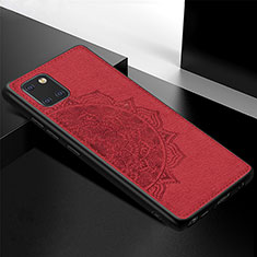 Coque Ultra Fine Silicone Souple Housse Etui avec Aimante Magnetique S04D pour Samsung Galaxy M60s Rouge