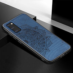 Coque Ultra Fine Silicone Souple Housse Etui avec Aimante Magnetique S04D pour Samsung Galaxy S20 Bleu