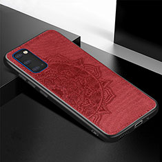 Coque Ultra Fine Silicone Souple Housse Etui avec Aimante Magnetique S04D pour Samsung Galaxy S20 Rouge