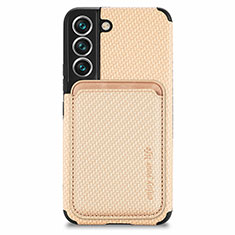 Coque Ultra Fine Silicone Souple Housse Etui avec Aimante Magnetique S04D pour Samsung Galaxy S21 FE 5G Or