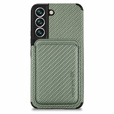 Coque Ultra Fine Silicone Souple Housse Etui avec Aimante Magnetique S04D pour Samsung Galaxy S21 FE 5G Vert