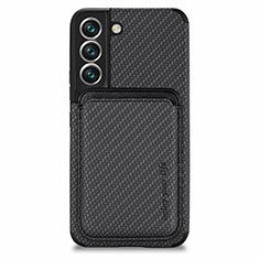 Coque Ultra Fine Silicone Souple Housse Etui avec Aimante Magnetique S04D pour Samsung Galaxy S22 5G Noir