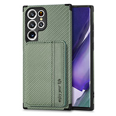 Coque Ultra Fine Silicone Souple Housse Etui avec Aimante Magnetique S04D pour Samsung Galaxy S22 Ultra 5G Vert