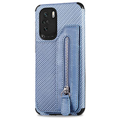 Coque Ultra Fine Silicone Souple Housse Etui avec Aimante Magnetique S04D pour Xiaomi Mi 11X 5G Bleu