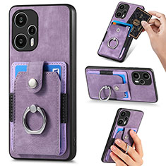 Coque Ultra Fine Silicone Souple Housse Etui avec Aimante Magnetique S04D pour Xiaomi Poco F5 5G Violet