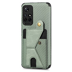 Coque Ultra Fine Silicone Souple Housse Etui avec Aimante Magnetique S04D pour Xiaomi Poco M4 Pro 5G Vert