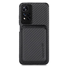 Coque Ultra Fine Silicone Souple Housse Etui avec Aimante Magnetique S04D pour Xiaomi Poco X4 NFC Noir