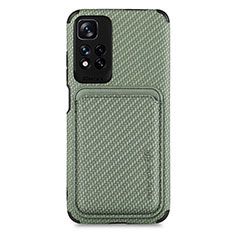 Coque Ultra Fine Silicone Souple Housse Etui avec Aimante Magnetique S04D pour Xiaomi Poco X4 NFC Vert