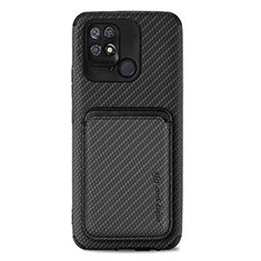 Coque Ultra Fine Silicone Souple Housse Etui avec Aimante Magnetique S04D pour Xiaomi Redmi 10 Power Noir