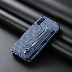 Coque Ultra Fine Silicone Souple Housse Etui avec Aimante Magnetique S04D pour Xiaomi Redmi 9i Bleu