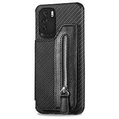 Coque Ultra Fine Silicone Souple Housse Etui avec Aimante Magnetique S04D pour Xiaomi Redmi K40 Pro 5G Noir