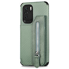 Coque Ultra Fine Silicone Souple Housse Etui avec Aimante Magnetique S04D pour Xiaomi Redmi K40 Pro 5G Vert