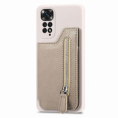 Coque Ultra Fine Silicone Souple Housse Etui avec Aimante Magnetique S04D pour Xiaomi Redmi Note 11 4G (2022) Beige