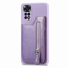 Coque Ultra Fine Silicone Souple Housse Etui avec Aimante Magnetique S04D pour Xiaomi Redmi Note 11 4G (2022) Violet