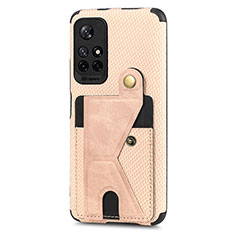 Coque Ultra Fine Silicone Souple Housse Etui avec Aimante Magnetique S04D pour Xiaomi Redmi Note 11S 5G Or