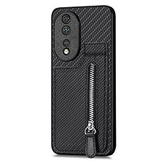 Coque Ultra Fine Silicone Souple Housse Etui avec Aimante Magnetique S05D pour Huawei Honor 80 5G Noir