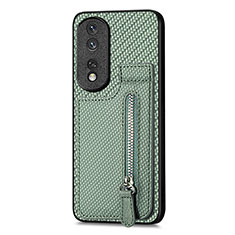 Coque Ultra Fine Silicone Souple Housse Etui avec Aimante Magnetique S05D pour Huawei Honor 80 Pro Flat 5G Vert