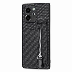 Coque Ultra Fine Silicone Souple Housse Etui avec Aimante Magnetique S05D pour Huawei Honor 80 SE 5G Noir