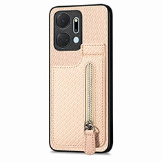 Coque Ultra Fine Silicone Souple Housse Etui avec Aimante Magnetique S05D pour Huawei Honor X7a Or