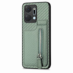 Coque Ultra Fine Silicone Souple Housse Etui avec Aimante Magnetique S05D pour Huawei Honor X7a Vert