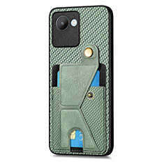 Coque Ultra Fine Silicone Souple Housse Etui avec Aimante Magnetique S05D pour Realme C30 Vert