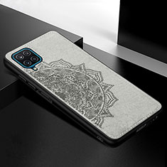 Coque Ultra Fine Silicone Souple Housse Etui avec Aimante Magnetique S05D pour Samsung Galaxy A12 Gris