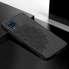 Coque Ultra Fine Silicone Souple Housse Etui avec Aimante Magnetique S05D pour Samsung Galaxy A12 Noir