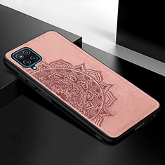 Coque Ultra Fine Silicone Souple Housse Etui avec Aimante Magnetique S05D pour Samsung Galaxy A12 Or Rose