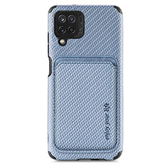 Coque Ultra Fine Silicone Souple Housse Etui avec Aimante Magnetique S05D pour Samsung Galaxy A22 4G Bleu