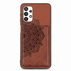 Coque Ultra Fine Silicone Souple Housse Etui avec Aimante Magnetique S05D pour Samsung Galaxy A32 5G Marron