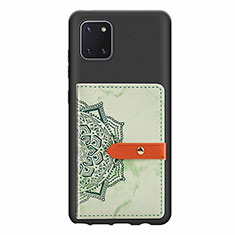 Coque Ultra Fine Silicone Souple Housse Etui avec Aimante Magnetique S05D pour Samsung Galaxy A81 Vert