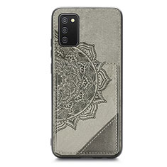 Coque Ultra Fine Silicone Souple Housse Etui avec Aimante Magnetique S05D pour Samsung Galaxy M02s Gris