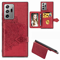 Coque Ultra Fine Silicone Souple Housse Etui avec Aimante Magnetique S05D pour Samsung Galaxy Note 20 Ultra 5G Rouge