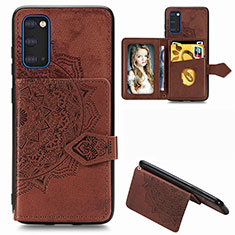 Coque Ultra Fine Silicone Souple Housse Etui avec Aimante Magnetique S05D pour Samsung Galaxy S20 5G Marron