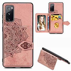 Coque Ultra Fine Silicone Souple Housse Etui avec Aimante Magnetique S05D pour Samsung Galaxy S20 FE (2022) 5G Or Rose