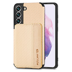 Coque Ultra Fine Silicone Souple Housse Etui avec Aimante Magnetique S05D pour Samsung Galaxy S21 Plus 5G Or