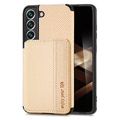 Coque Ultra Fine Silicone Souple Housse Etui avec Aimante Magnetique S05D pour Samsung Galaxy S24 5G Or